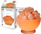 Himalayan Glow 1326 Natural Pink Salt Bowl Night Lamp with Crystal Salt Chunks