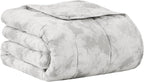 L'AGRATY Weighted Blanket - 48"x72" 15lbs Cooling Breathable Heavy Blanket Microfiber Material with Glass Beads for Adult All-Season Summer Fall Winter Soft Thick Comfort