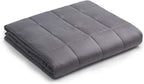YnM Weighted Blanket,Heavy 100 Percent Oeko-Tex Certified Cotton Material(Dark Grey, 80''x87'' 30lbs), Two Persons(140~240lb) Sharing Use on Queen/King Bed | A Duvet Included