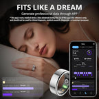 COLMI R02 smart Ring, a smart Ring for Women and Men, with a Charging case, Supports Heart Rate, Blood Oxygen, Sleep Health Monitoring, and Sports Tracking Ring, No Subscription Fee. (Silver, 12#)