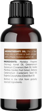 Vanilla Essential Oil Blend for Diffusers - Vanilla Spice Aromatherapy Essential Oil for Diffusers Baths Candles Soaps & DIYs Made with 100% Pure Oils Nutmeg Cinnamon Cardamom & Clove