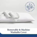 Cosy House Collection Luxury Rayon Derived from Bamboo Body Pillow for Side & Back Sleepers -Supportive, Soft, Fluffy, & Quality Long Pillow - Measures 54” x 20”