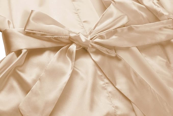 Women's Satin Short Robe Bridesmaid Bride Wedding Party Robes Silky Sleepwear Loungewear