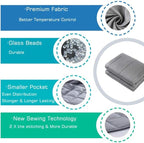 Waowoo Weighted Blanket Adult, 20lbs 60"x80" Blanket for Deeper Sleep,Material with Glass Beads(Dark Grey)