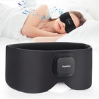 Bluetooth 5.3 Sleep Mask Headphones, Ultra-Soft Ice Silk Washable Eye Mask with Built-in Speakers, Enhanced Audio & Clear Calls, Light-Blocking Comfortable Sleeping Headphones