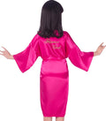 QXQTER Silky Satin Robes for Kids Girls Flower Girl Robe for Wedding Bridal Party with Gold Glitters