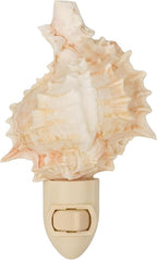 Nautical Crush Trading Seashell Night Light – Beach Night Light with Pink Murex – Shell Light for Bathroom – Sea Shell Lamp – Seashell Lamp Plug Into Wall