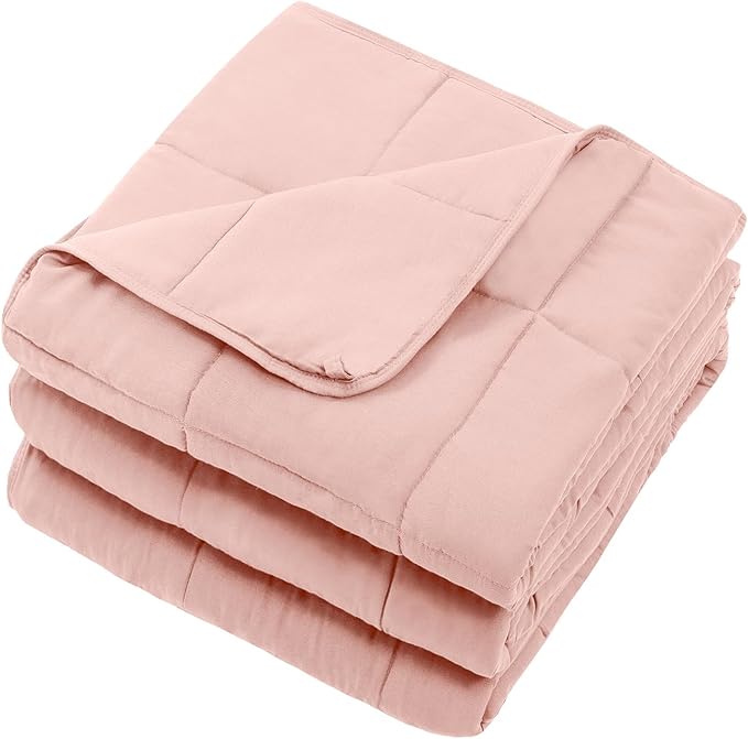 Pink Weighted Blanket for Adults 20lbs, 88"x104", King Size Cooling Heavy Throw Blanket for 130-220lbs, Microfiber Soft Thick Big Blankets Weighted Comforter Gift for Sleeping