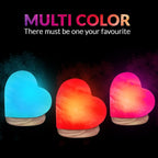 Himalayan Glow 944AC USB Heart Salt Lamp, Multicolor Night light, Best Home Decor by WBM