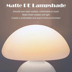 Cute Small Mushroom Lamp, PE Lampshade, Ceramic Base, Adjustable Light Color and Brightness with Power-Off Memory, Safe USB Powered, LED Mushroom Light for Bedroom Living Room (White)