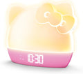 Hello Kitty Sunrise Alarm Clock with Color-Changing RGB LED Night Light – Ambient Lighting, Time/Date/Temperature Display, USB Powered w/Device Charging, Pink