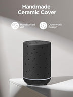 InnoGear Essential Oil Diffuser, 150ml Ceramic Diffuser Ultrasonic Air Diffusers Humidifier Cool Mist Aromatherapy Diffuser with 2 Mist Modes Waterless Auto Off for Home Office, Black