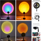 Eternal Sunset Projection LampRomantic Display in Party Bedroom Living Room, Sunset Projector for Living Room Bedroom Hotel Restaurant Decor Live Stream Ins Photography TikTop (Sunset)