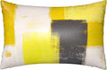 Imitation Silk Pillow Case for Hair and Skin Yellow and Grey Abstract Art King Size 1 Pack Satin Pillow Cases with Zipper Super Soft Pillow Cover for Women Bed Sleeping, 20x36 Inches