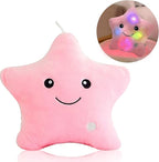 Kids Throw Pillows,LED Lights Star Throw Pillow Gifts for Child Birthday Teen Decorative Throw Pillows Cute Plush Toys Girls Doll Pink Throw Pillows for Couch Living/Bed Room Home Office