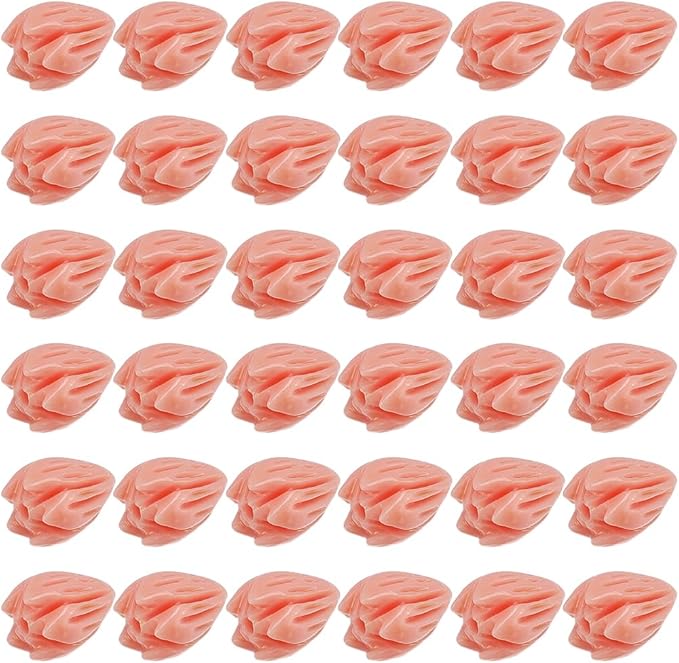 100Pcs 7x9mm Hawaii Flower Beads Carved Coral Beads Summer Pink Jasmine Artificial Floral Synthetic Coral Small Smooth Loose Spacers Findings for Jewelry Making Bracelets Necklaces DIY Crafts