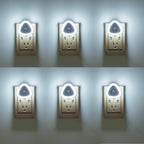 KINUR LED Night Light, 6 Pack Nightlights Plug into Wall, 0.5W Dusk to Dawn Sensor Automatic On and Off Night Light, Led Night Lamp for Kids, Nursery, Bedroom, Hallway, Stairs, Kitchen,White