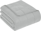 CuteKing Weighted Blanket for Adults: Weighted Blanket with Premium Glass Beads - Breathable Heavy Blanket for Comfort Sleep - Thick Blanket for Adult All Season (20lbs, 48"x72", Light Grey)