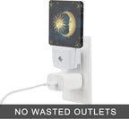 Celestial Moon Golden Sun Night Light,Boho Chic Stars Night Lights Plug into Wall with Dusk to Dawn Light Sensors 0.5W Dim Night-Lights for Bedroom