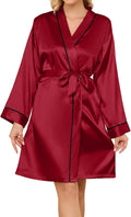 Satin Robes for Women Elegant Satin Kimono Silk Bathrobe for Wedding, Bridal Party, Silk Sleepwear, and Loungewear