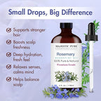 Majestic Pure Essential Oil with Glass Dropper - 100% Pure and Natural - Essential Oils for Diffuser, Aromatherapy, Soap and Candle Making, Rosemary Essential Oil, Rosemary Oil, 4 Fl Oz