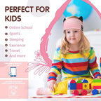 Joythink Kids Bluetooth Headband Headphones Sleep Mask Wireless Earphones Built in Thin Speaker Adjustable Sports Headset Sleep Headband for Girls Boys Toddler Children Baby Travel Study Pink