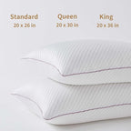 Pillows Queen Size Set of 2 Cooling Shredded Memory Foam Pillows 2 Pack for Sleeping for Side Back Stomach Sleepers