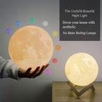 4.7 Inch Moon Lamp for Adults - 16 Color LED Light Up Moon Ball, Realistic 3D Night Light with Remote & Timer - Unique Thanksgiving & Christmas Gifts