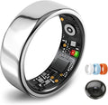 Smart Ring for Women Men,Fitness Tracker Ring,Heart Rate,Blood Oxygen,Step Tracker,Sleep Tracker,Meditation Assistance,No Subscription Fee,IP68 Waterproof Smart Ring for iphone&Android(Silver 7)