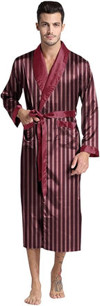 Mens Silky Satin Robe