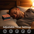 DailyBody Sound Machine White Noise Machine with 30 Soothing Sounds 32 Levels Volume 5 Timers and Memory Function Effectively Blocks Noise Ideal Sleep Machine for Baby Kids Adults… (Wood Grain)