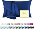 Mulberry Silk Pillowcase for Hair and Skin Standard Size 20"X 26" Pillow Case with Hidden Zipper Soft Breathable Smooth Cooling Silk Pillow Covers for Sleeping (Royal Blue,Standard,1Pcs)