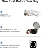 POBOVi Smart Ring for Women Men- Sleep/Fitness/Stress/Heart Rate Tracker- Menstrual Records - 5 Days Battery Life - Wireless Charging - No APP Subscription - iOS & Android Compatible(Rosegold,Size 7)