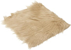 PATIKIL 12" Locker Rug, Small Area Rug Mini Faux Fur Rugs Small Locker Carpet Soft Fluffy Tiny Photography Props Square for Nail Photo Tabletop Background Picture Decoration, Dark Beige