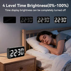 Plug in Digital Alarm Clocks with Rechargeable Backup Battery for Bedrooms Living Room Study Loud Bedside Desk Clock with Memory Function Dual Alarm 3 Modes Weekends Weekdays Every Day for Kids Adults