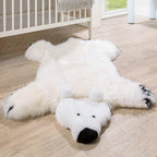 STP GOODS Faux Sheepskin Fur Rug, Fluffy Sheepskin Bedside Rugs, Bedside Rugs (Polar Bear (140 х 75 cm))