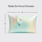 Kitsch Satin Pillowcase with Zipper for Hair & Skin - Softer Than Silk Pillow Cases, Smooth Cooling Satin Pillow Case, Wrinkle-Free, Machine Washable - Pillow Cases Standard Size (19x26) - Aura, 2pcs