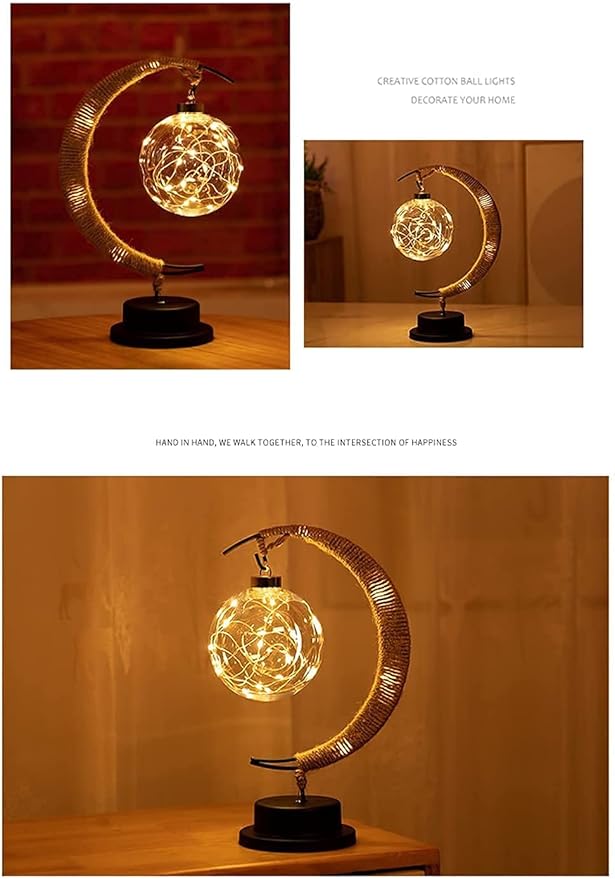 Nusogon Moon Lamp, LED Night Light for Bedroom, Crescent Moon Shape with USB Powered, Tabletop Ambient Light for Home Decor, Nursery, Kids Room | Romantic Gift, Birthday, Christmas Decoration