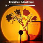 JIMEI Sunset Lamp Projector Led Lights for Bedroom Night Light RGB Lights Sun Sunlight Sunrise Lamp 10w 360° Rotation Mood Lighting Home/Room Decor Christmas Gifts for Women,Desktop Remote