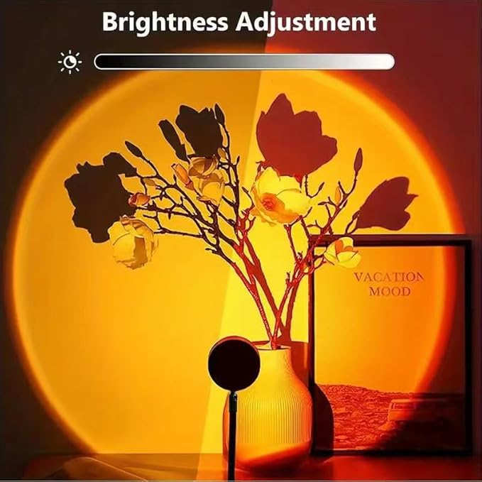 JIMEI Sunset Lamp Projector Led Lights for Bedroom Night Light RGB Lights Sun Sunlight Sunrise Lamp 10w 360° Rotation Mood Lighting Home/Room Decor Christmas Gifts for Women,Desktop Remote