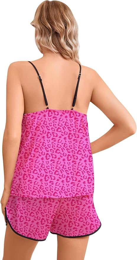 Girls & Women Silk Pajamas Set Satin Camisole Sleepwear 2 Piece Pjs, 3 Years - Women XXL