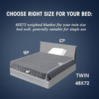 yescool Weighted Blanket for Adults (15 lbs, 48" x 72", Satin Grey Stripes) Heavy Blanket for Sleeping Perfect for 160-180 lbs, Twin Size Breathable Blanket with Premium Glass Bead, Machine Washable