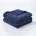 Fleece Blanket Full/Queen - 80x90 Inch Lightweight & Buttery-Soft Throw for Bed, Sofa, Camping | 300GSM Cloud-Touch Microfiber | Cozy Essentials for Travel & Movie Nights, (Navy)
