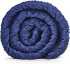TONGDADA Minky Weighted Blanket | 40''x60'',10lbs | Cozy and Soft Minky Weighted Throw Blanket | Luxury Velvet with Premium Glass Beads | Navy Minky