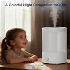 MEGAWISE 3.5L Cool Mist Humidifier – Ultra-Quiet Ultrasonic Vaporizer with Top-Fill Design, Essential Oil Diffuser, 7-Color Night Light & Auto Shut-Off