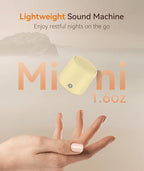 Dreamegg Travel White Noise Machine - Portable Sound Machine for Baby Adults, Travel Sound Machine for Sleep, 16 Nature Sound, Timer, White Noise Machine for Sleeping Gift, Butter