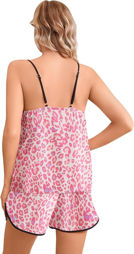 Girls & Women Silk Pajamas Set Satin Camisole Sleepwear 2 Piece Pjs, 3 Years - Women XXL