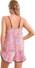 Girls & Women Silk Pajamas Set Satin Camisole Sleepwear 2 Piece Pjs, 3 Years - Women XXL