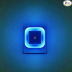 [Pack of 2] Soft Blue Night Lights, Plug Into LED Wall Lights with Auto Light Sensor (Blue Cover Design)