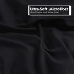 HIG 3pc Down Alternative Comforter Set - All Season Reversible Comforter with Two Shams - Quilted Duvet Insert with Corner Tabs - Box Stitched - Super Soft, Fluffy (King/Cal King, Black)